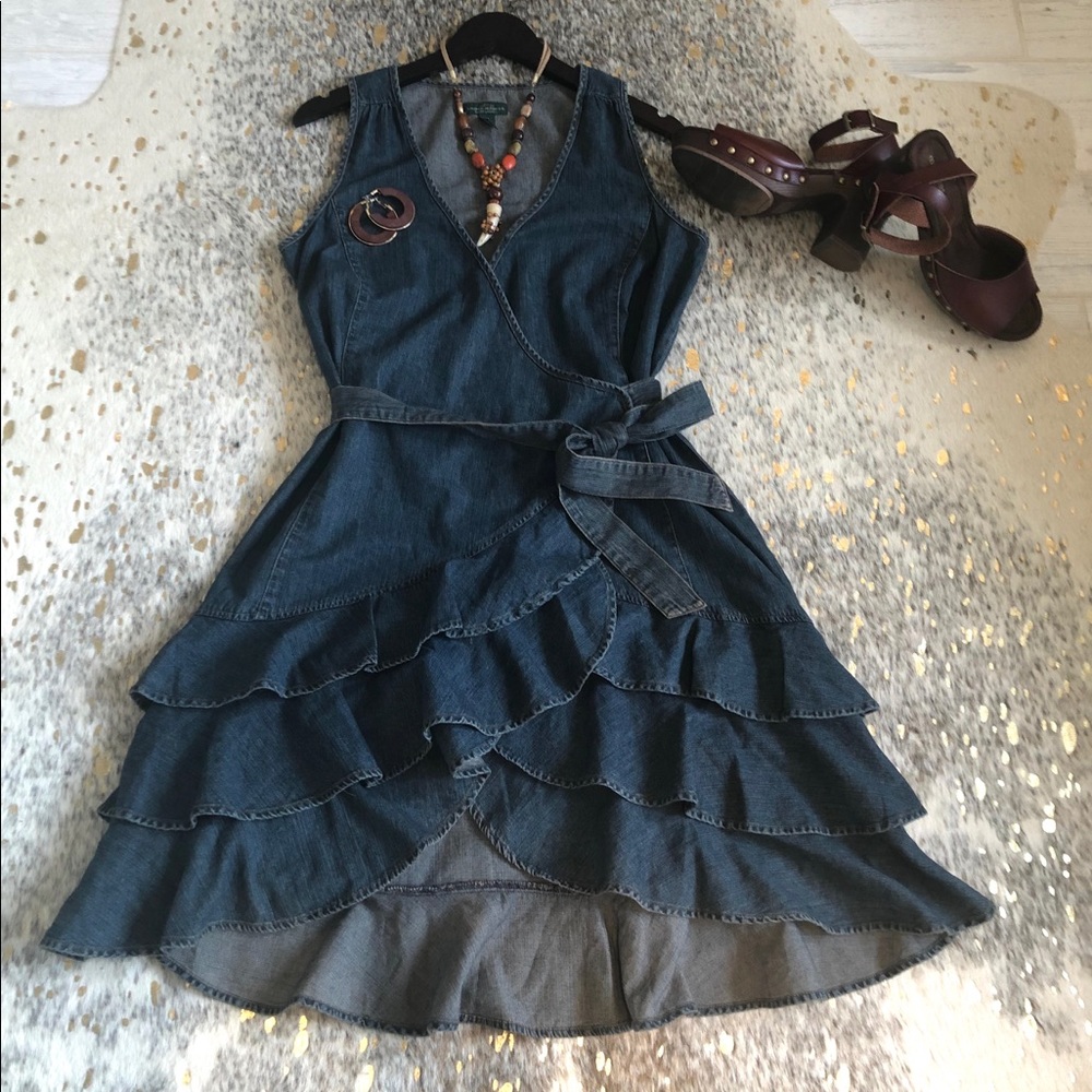 Ralph Lauren/Lauren Jeans CO. Denim Wrap Dress